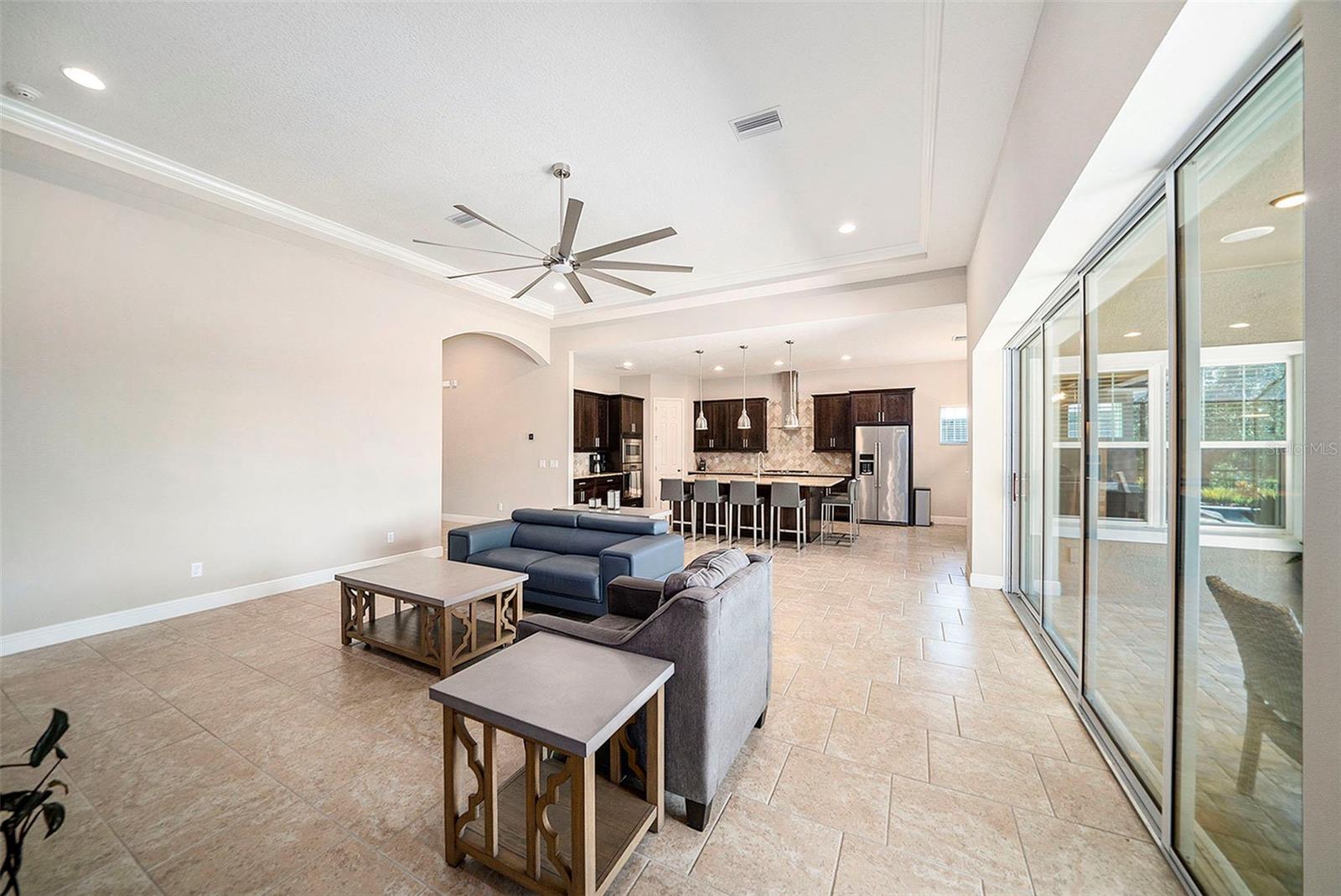 Living room and kitchen view