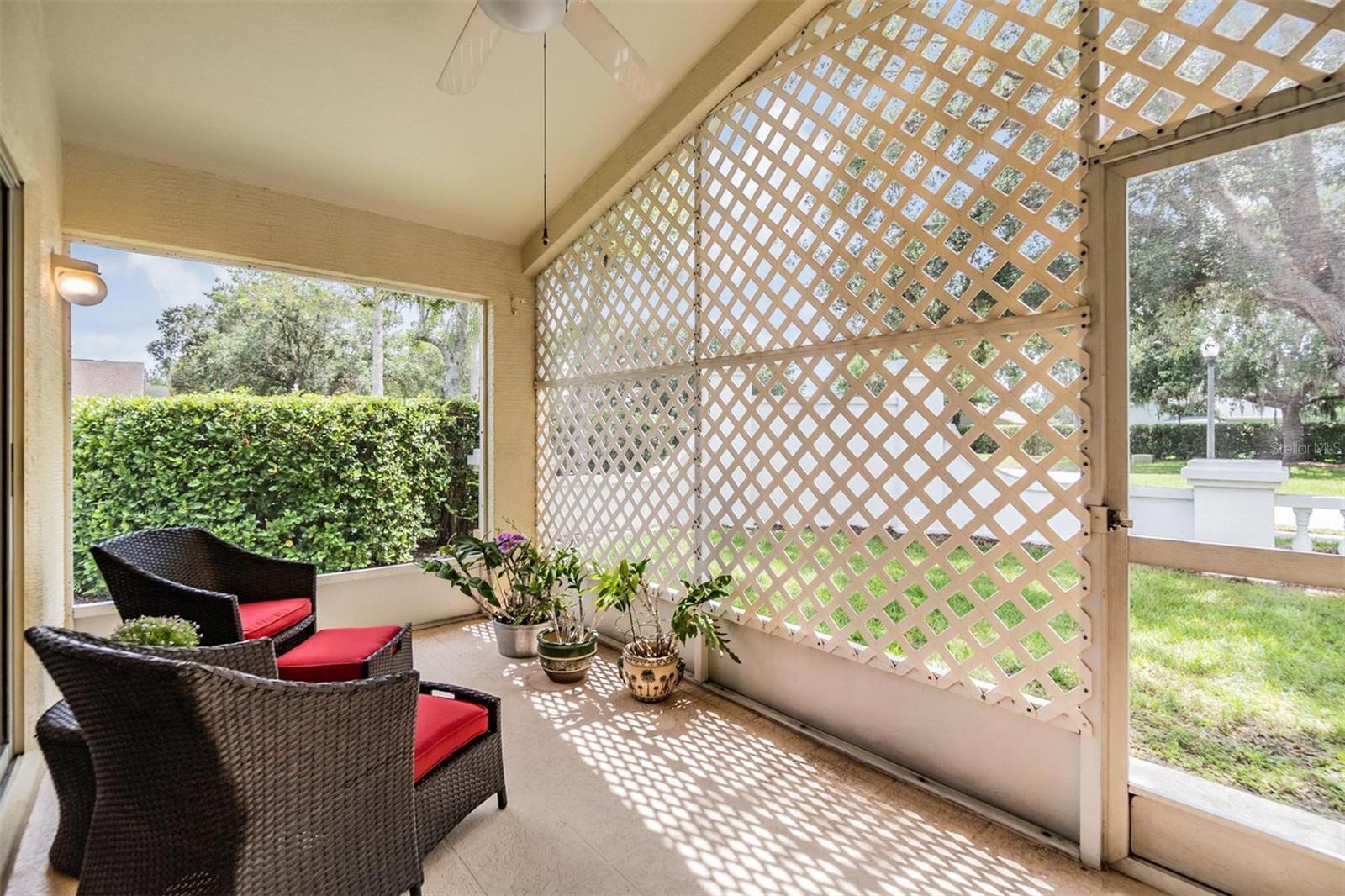 Your lanai provides direct exterior access