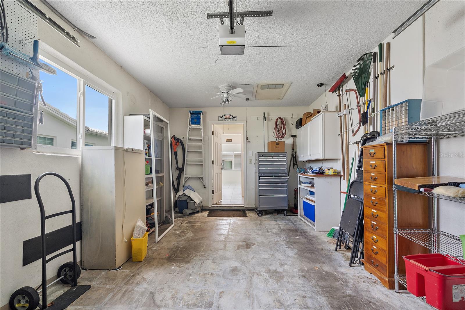 Garage with room to park and store your stuff