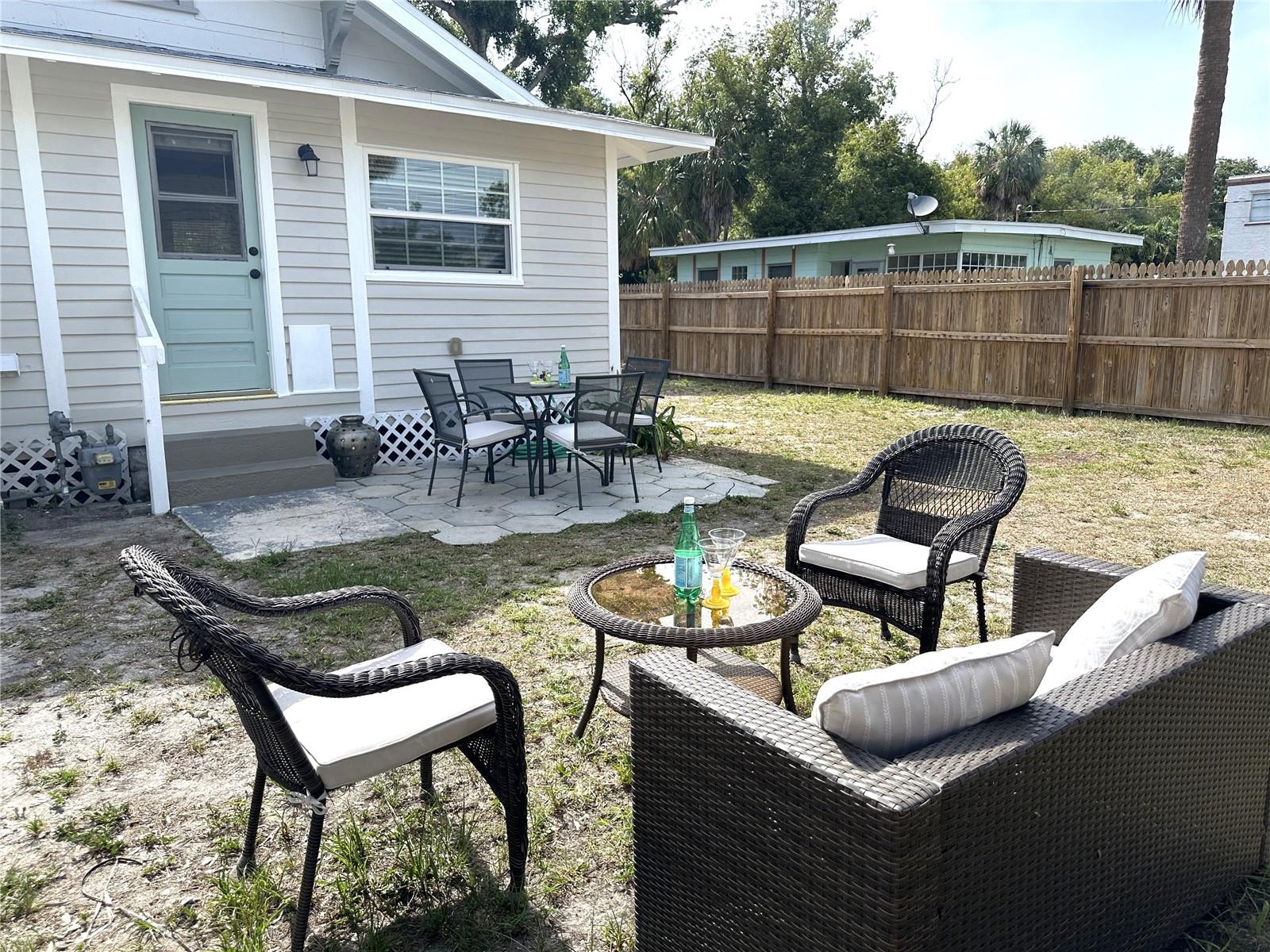 This yard has lots of space to spread out!