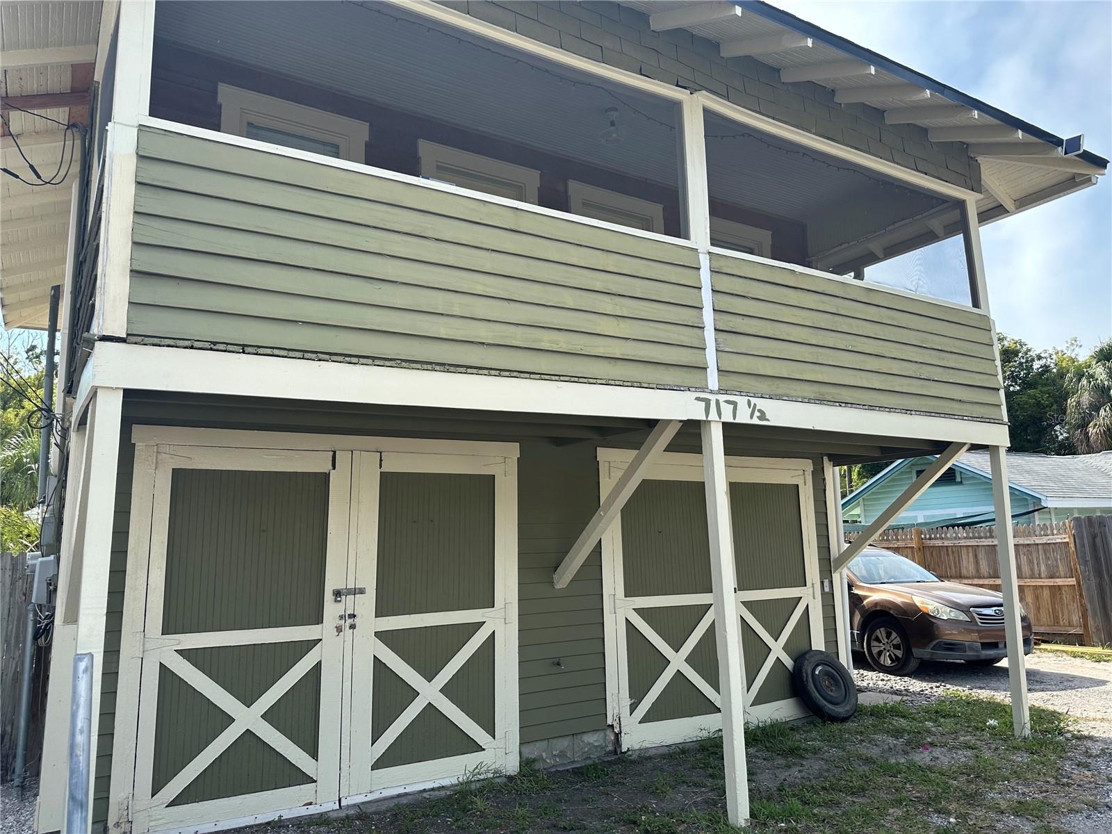ADU is above the 2 car "garage" or carriage house.