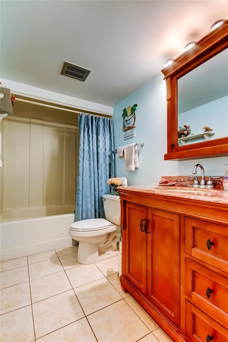 Guest bath with tub