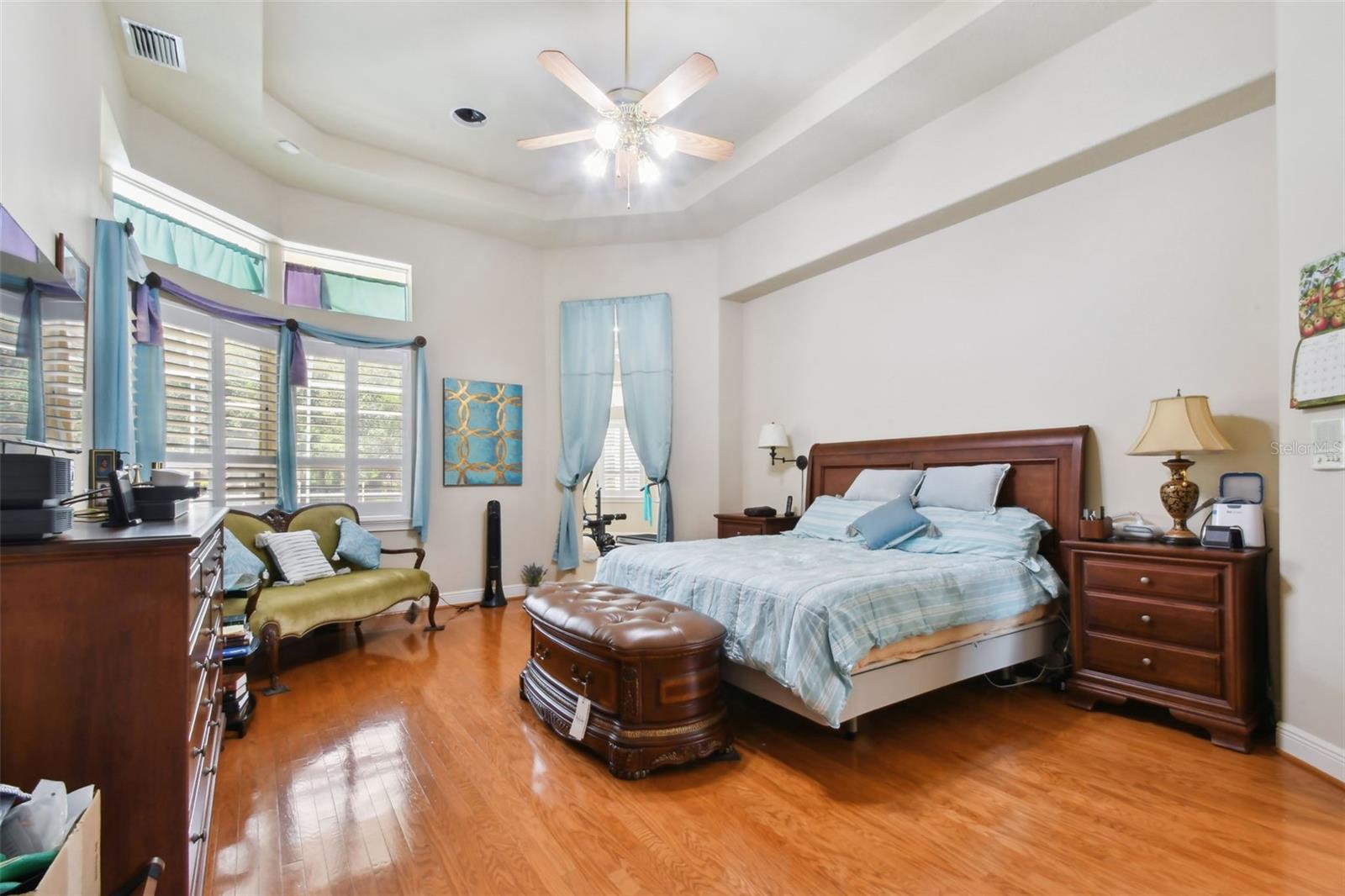 Master bedroom with access through to the gym.