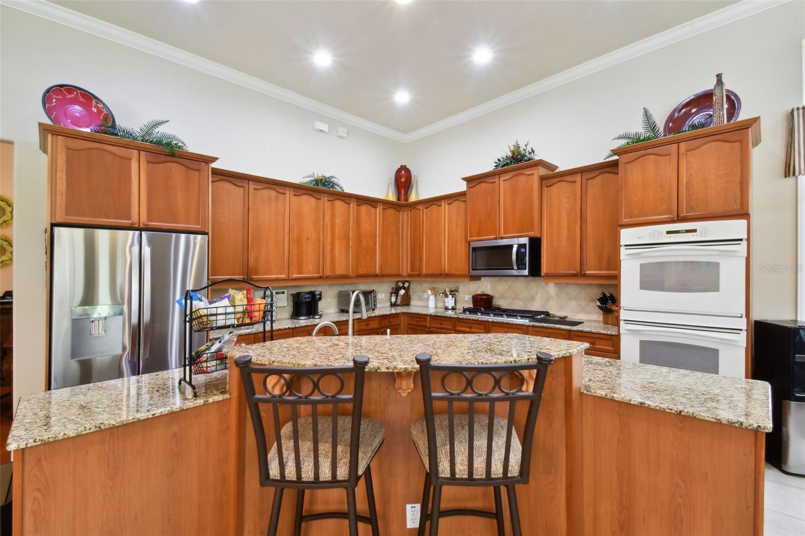 Kitchen and breakfast bar view.