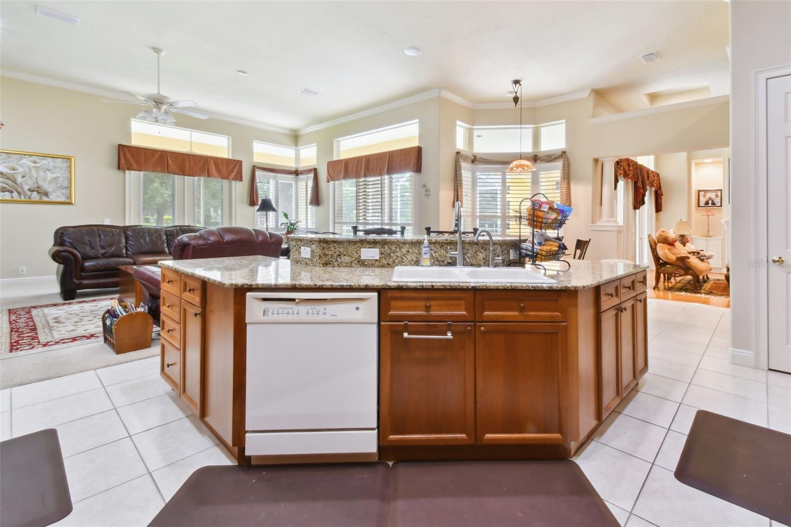 View towards breakfast bar.