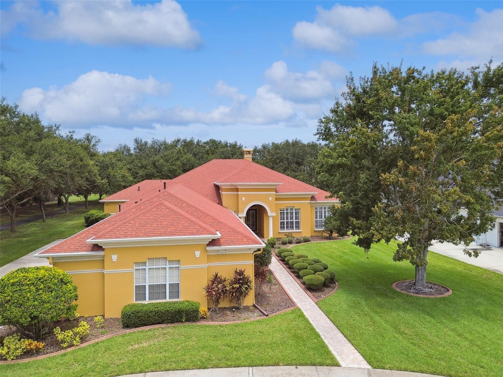 Aerial view of the home. Roof replaced in 2022.