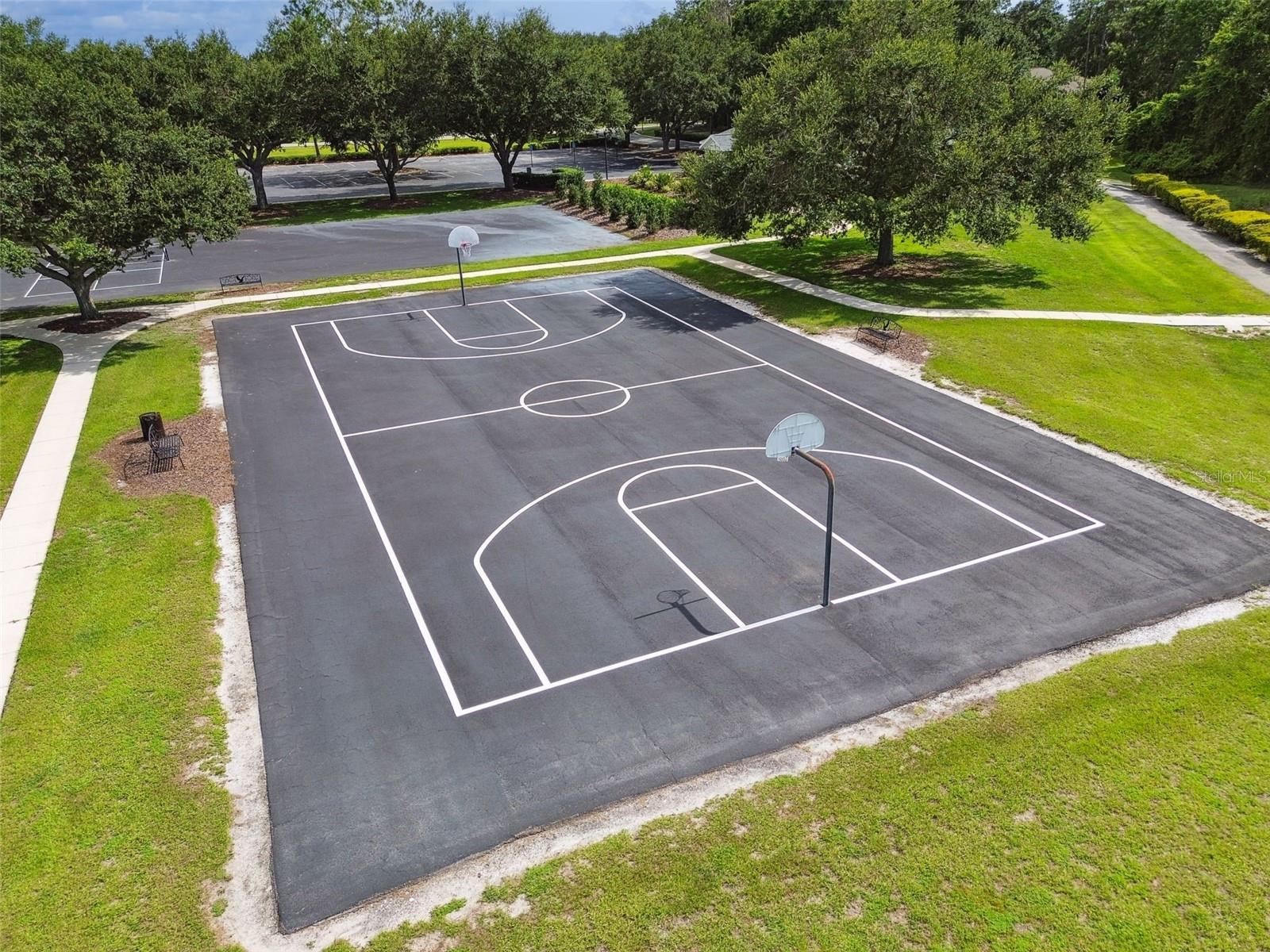 Community basketball court.