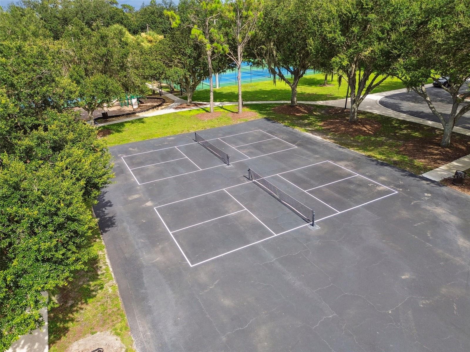 Community pickleball courts.