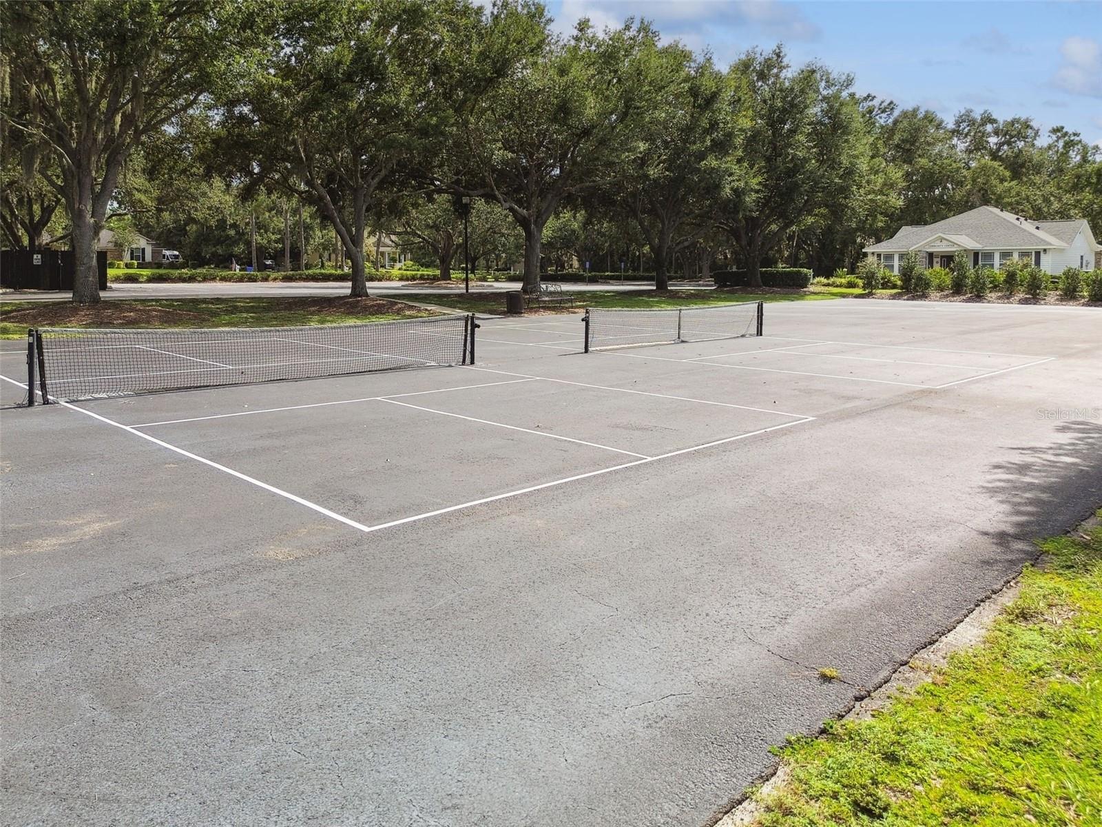 Community pickleball courts.