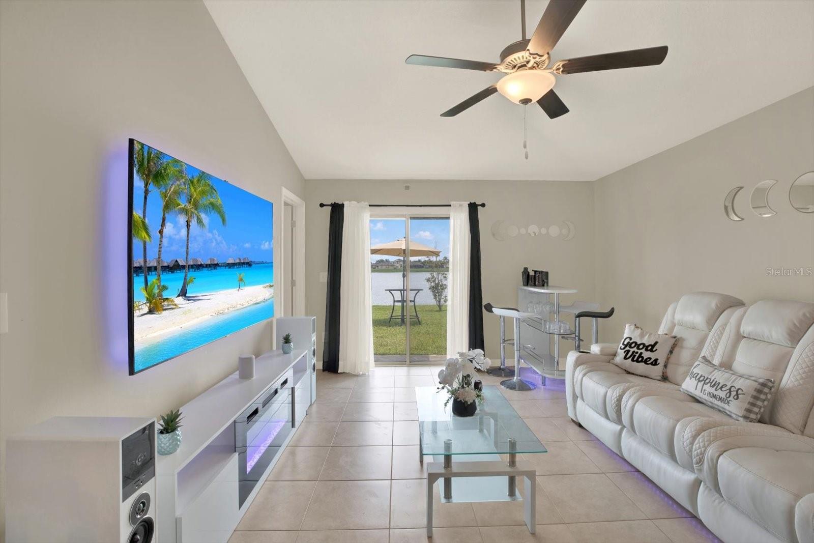 OPEN LIVING AREA WITH WATER VIEW