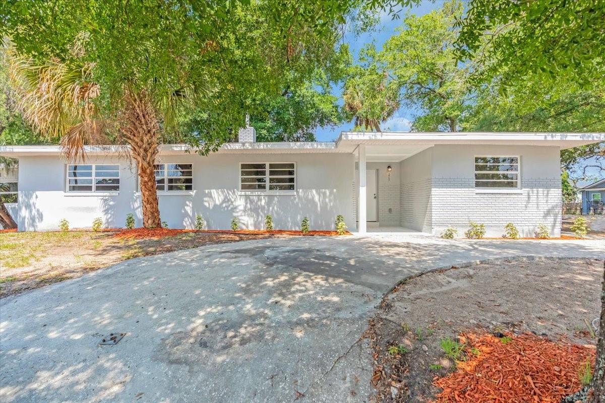 front of home on corner lot