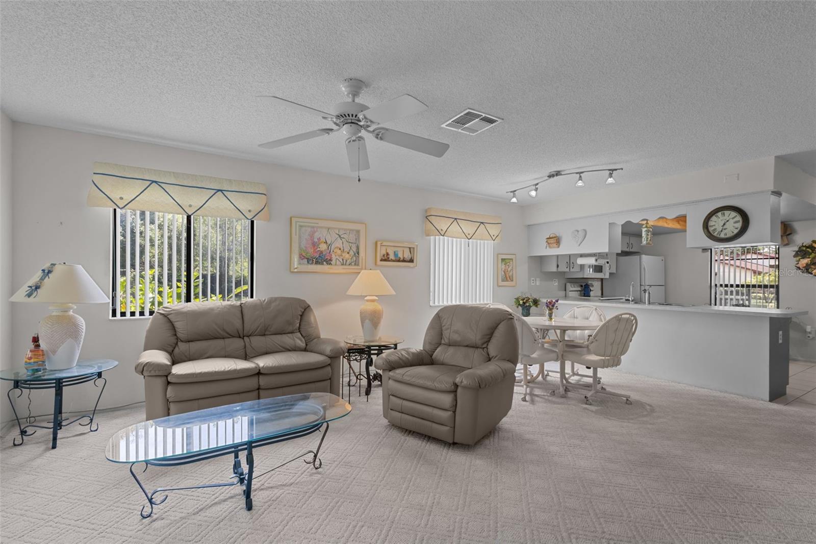 Living Room with great natural light due to being an end unit