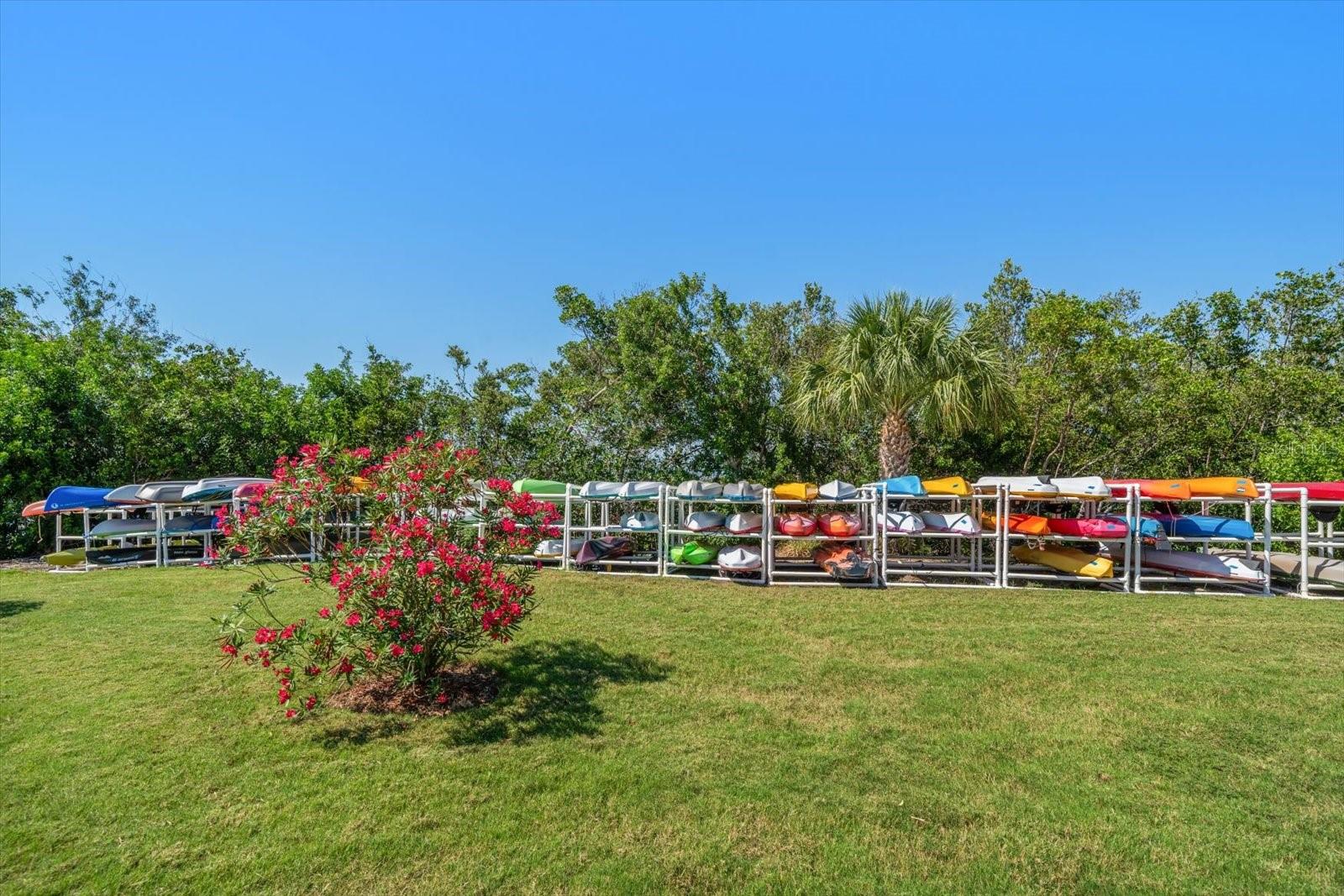 Kayak storage in the community!