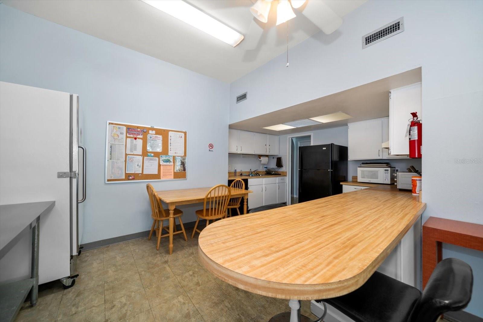 Full kitchen in the clubhouse.