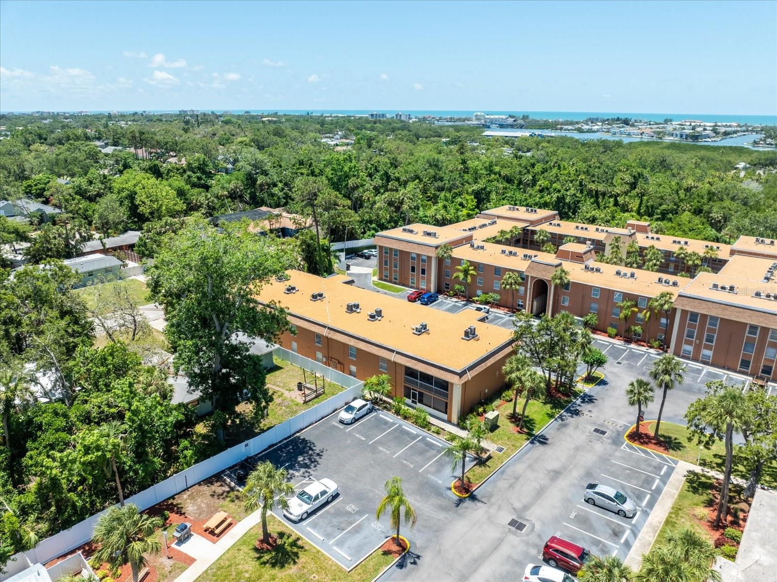 Building 4 is tucked away in the community with fewer surrounding neighbors.