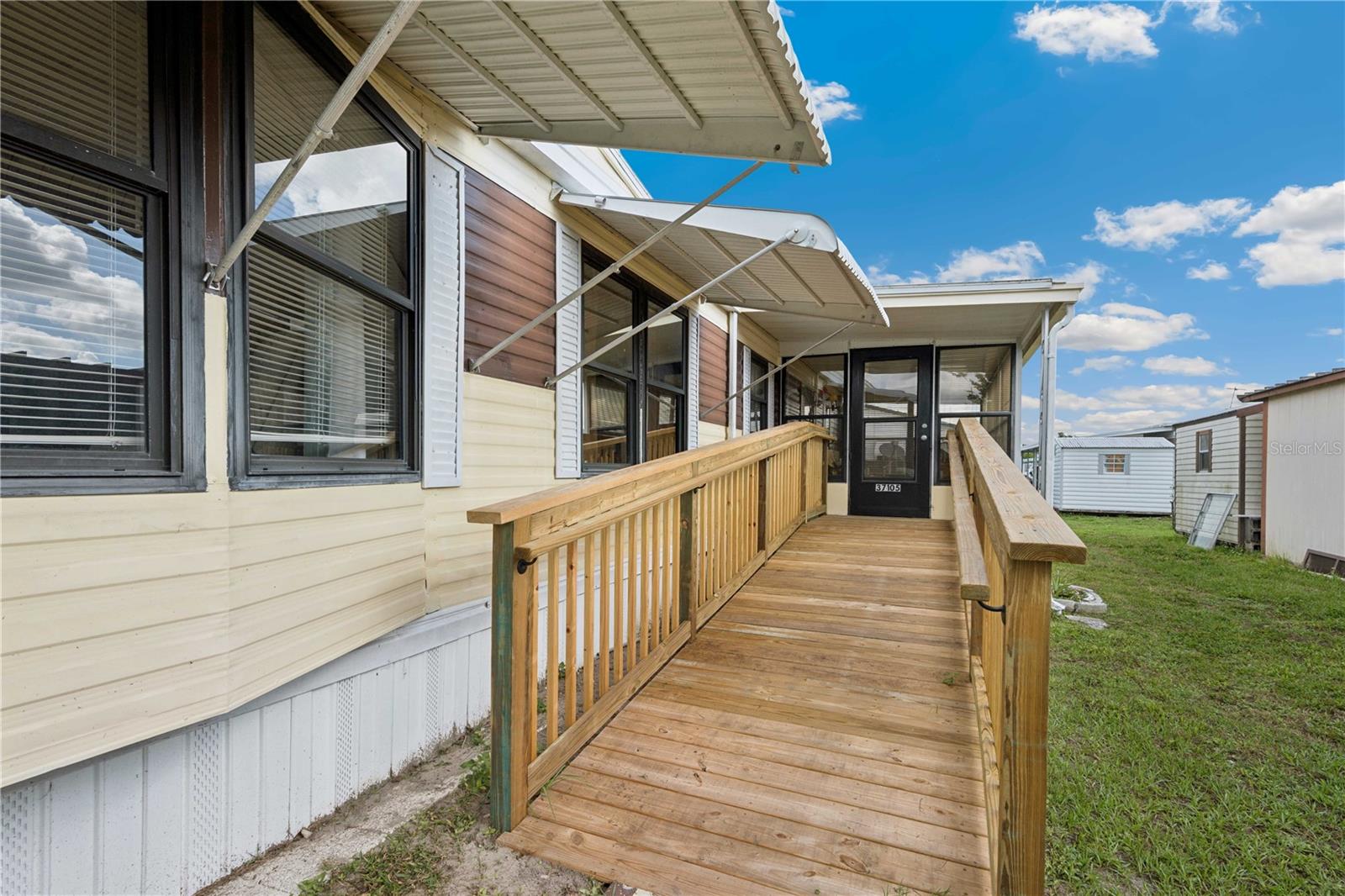 Ramp is easy access to home.