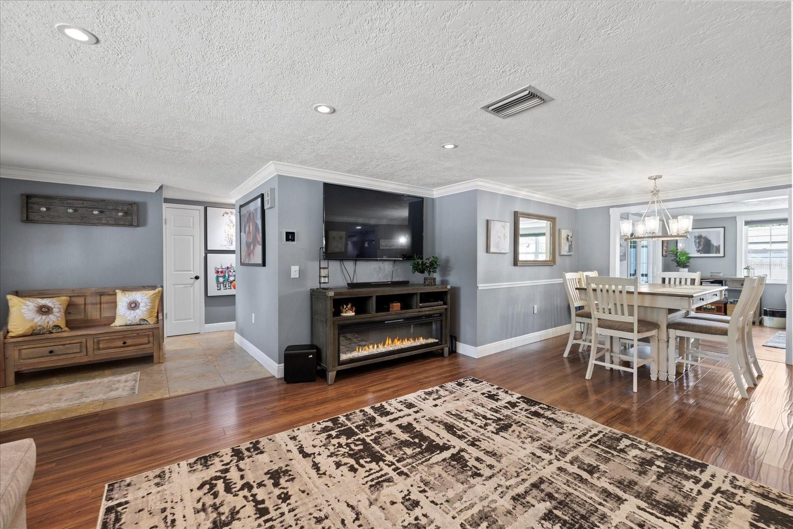 Front living room and entry bench
