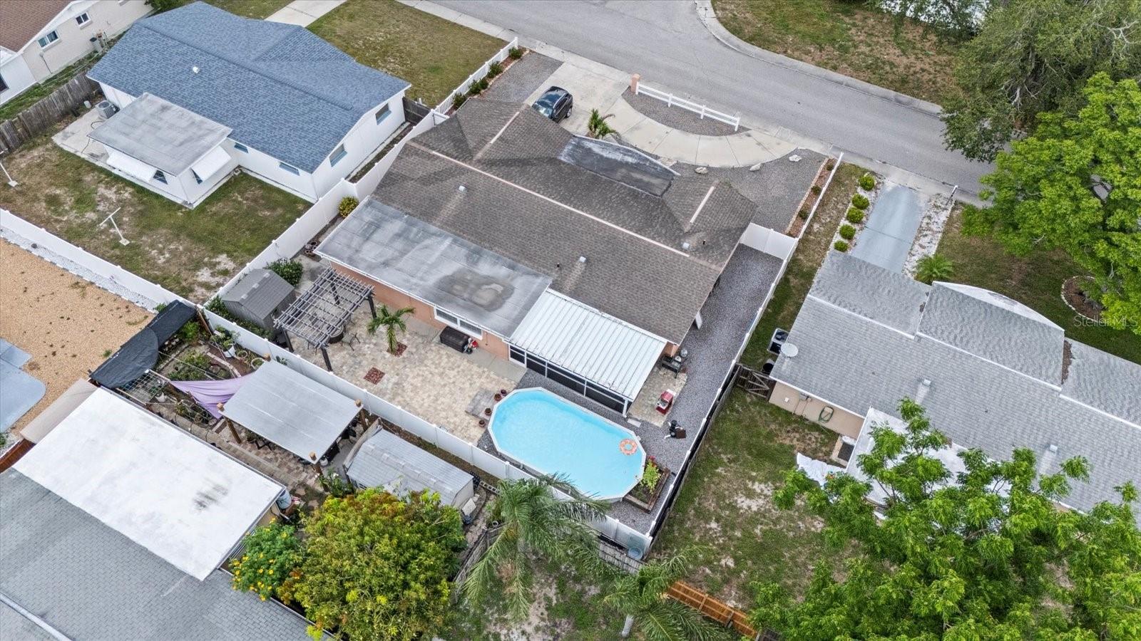 aerial view of property