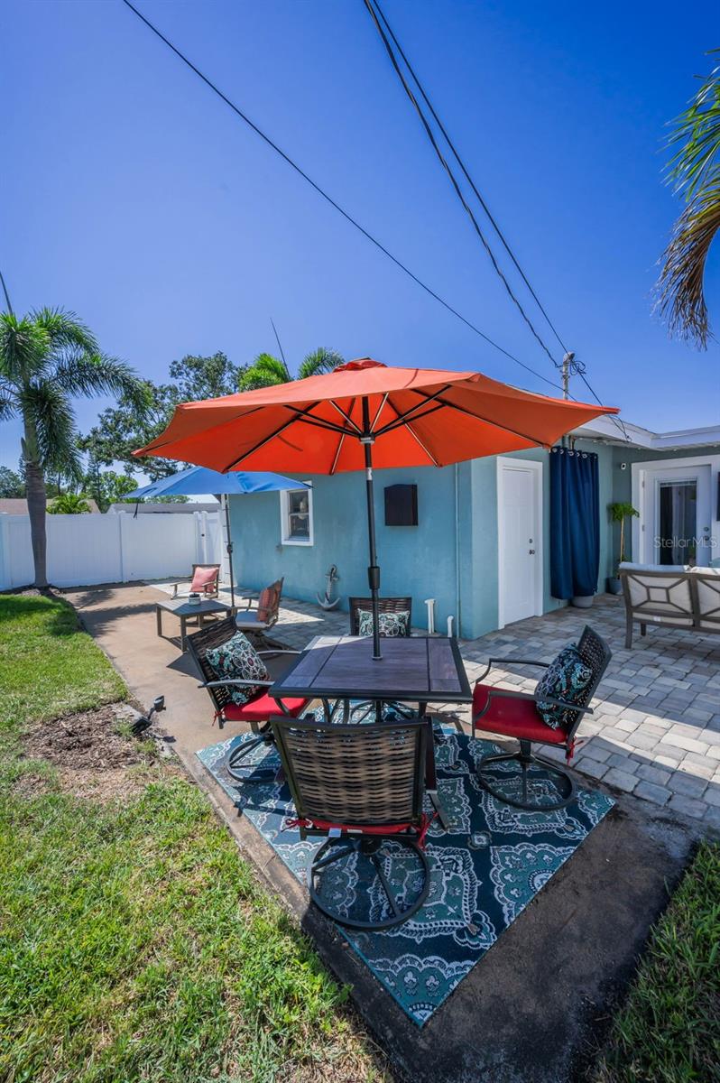 Private fenced Backyard perfect for entertaining guests or relaxing.