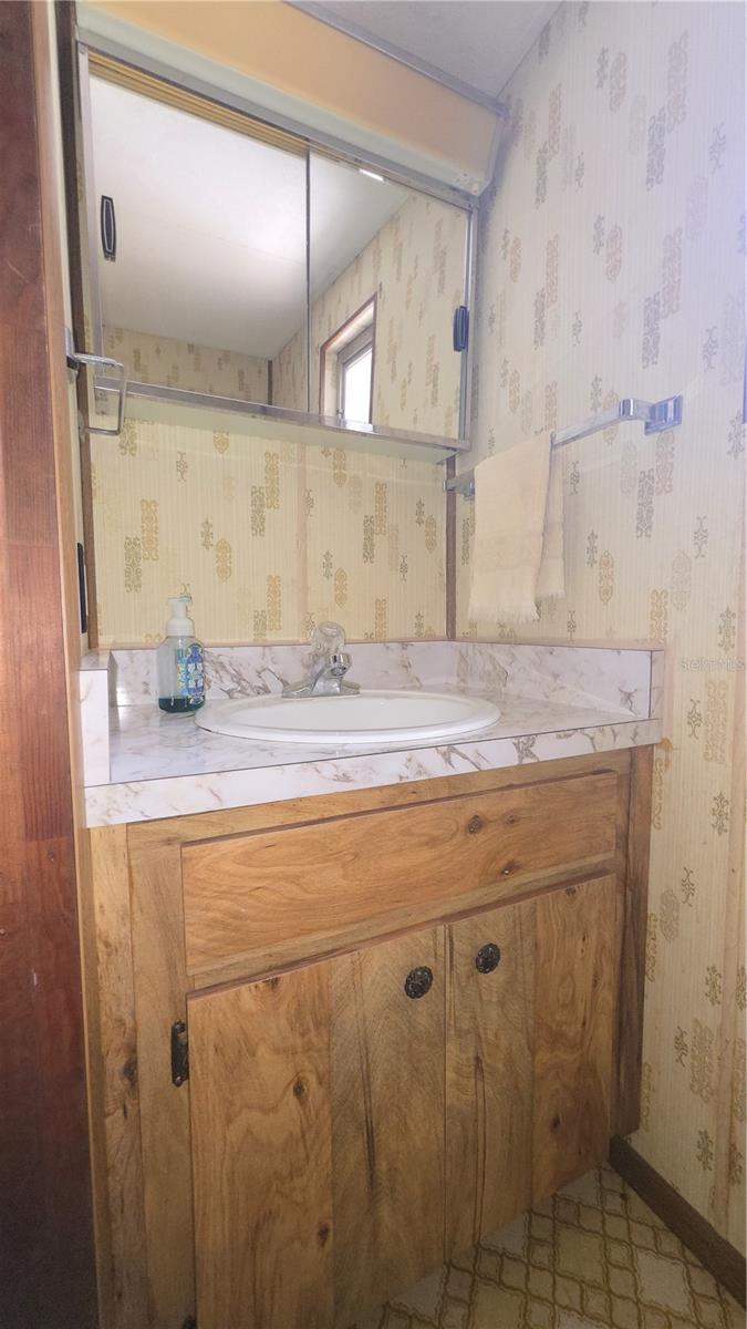 1/2 bath.
