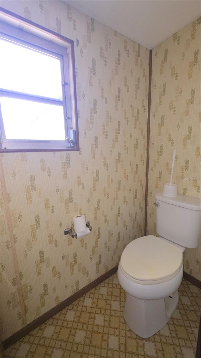 1/2 bath.