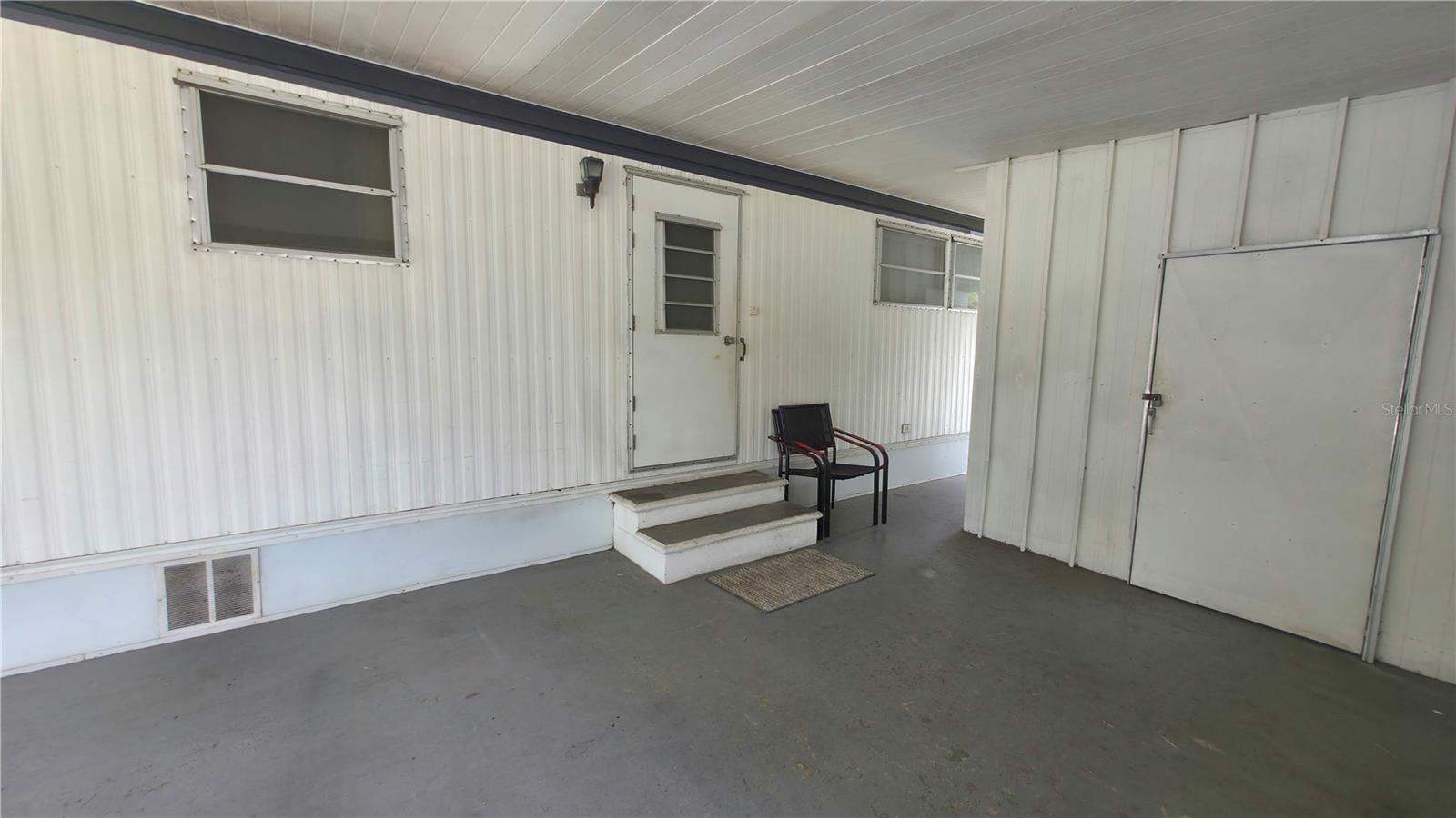 Carport entry.
