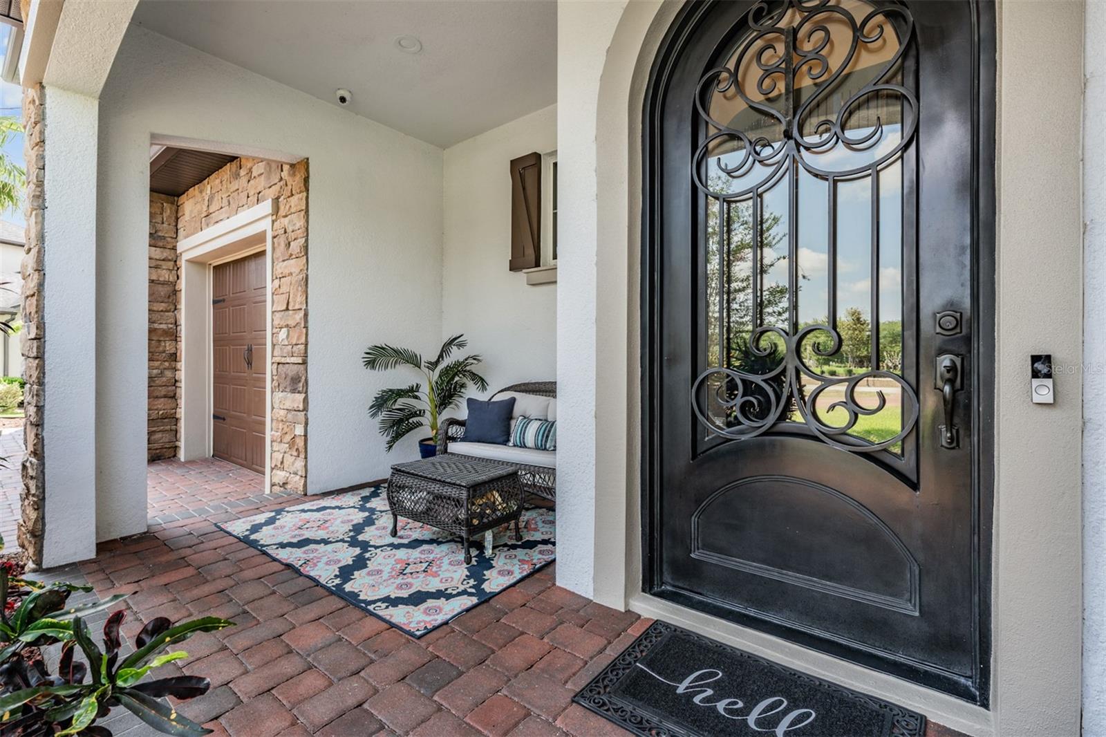 Custom iron front door