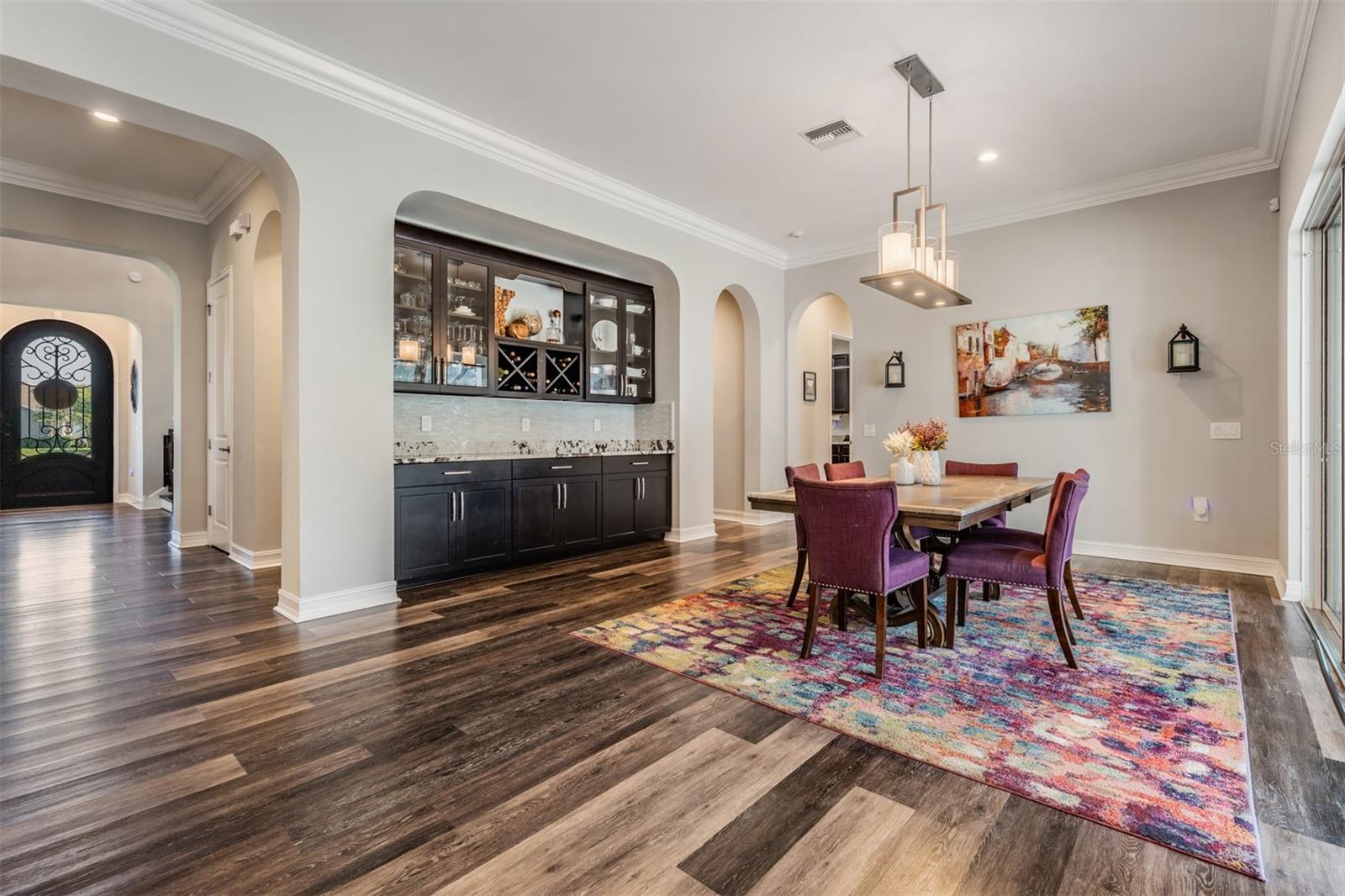 Breakfast nook with cabinetry