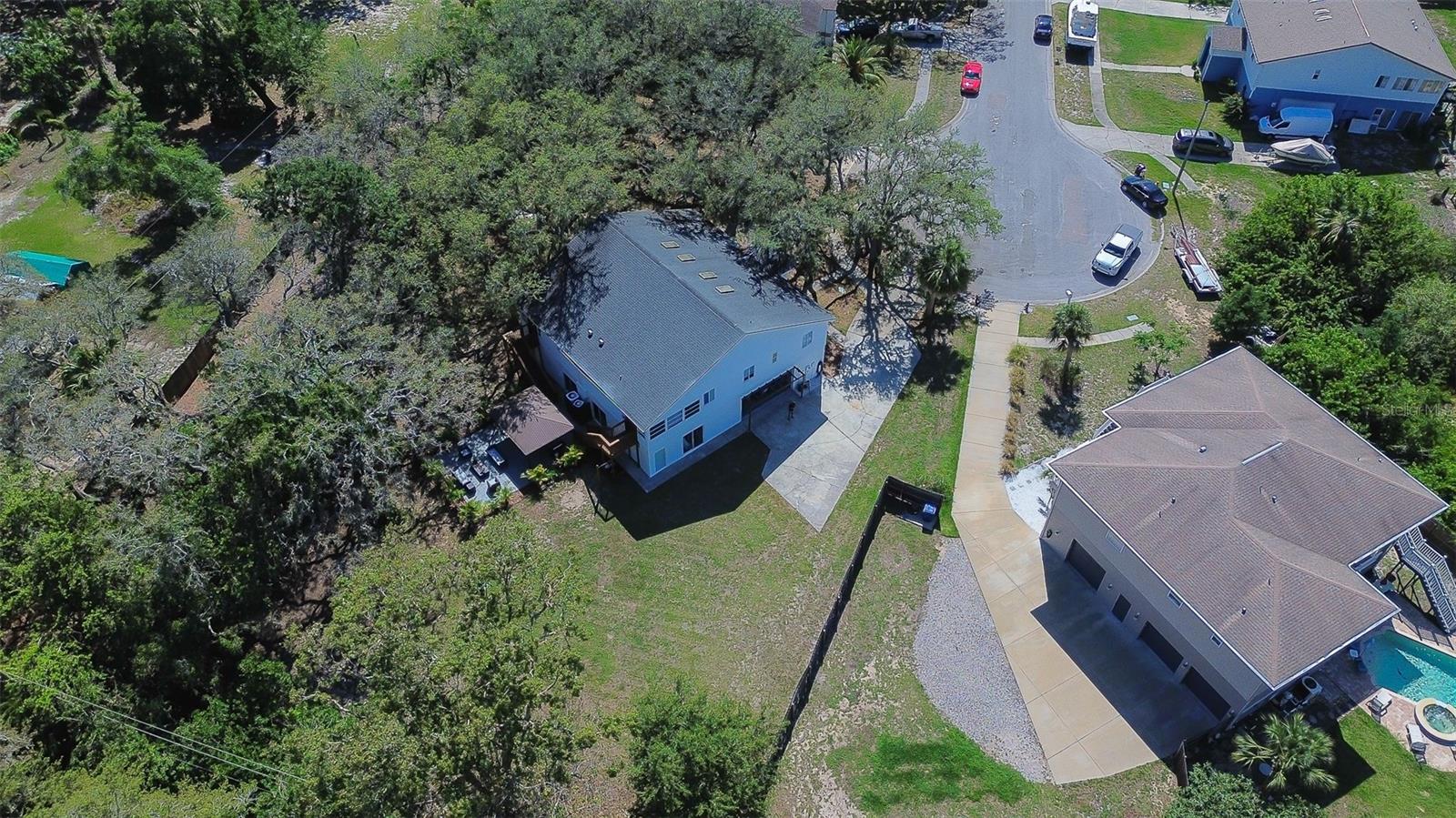 Aerial View of Half Acre Lot1820 Rumar Ln,Holiday, FL