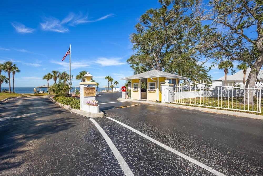 Gated entrance to private Beach Club