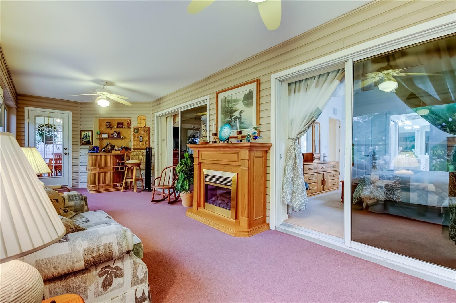 lanai with sliders to primary