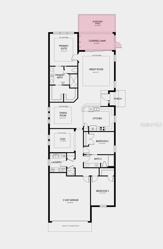 Floor Plan - Additional highlights include: outdoor kitchen rough-in and gourmet kitchen