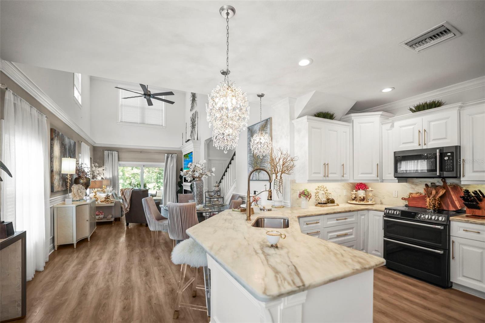 Gorgeous decor in a large townhouse