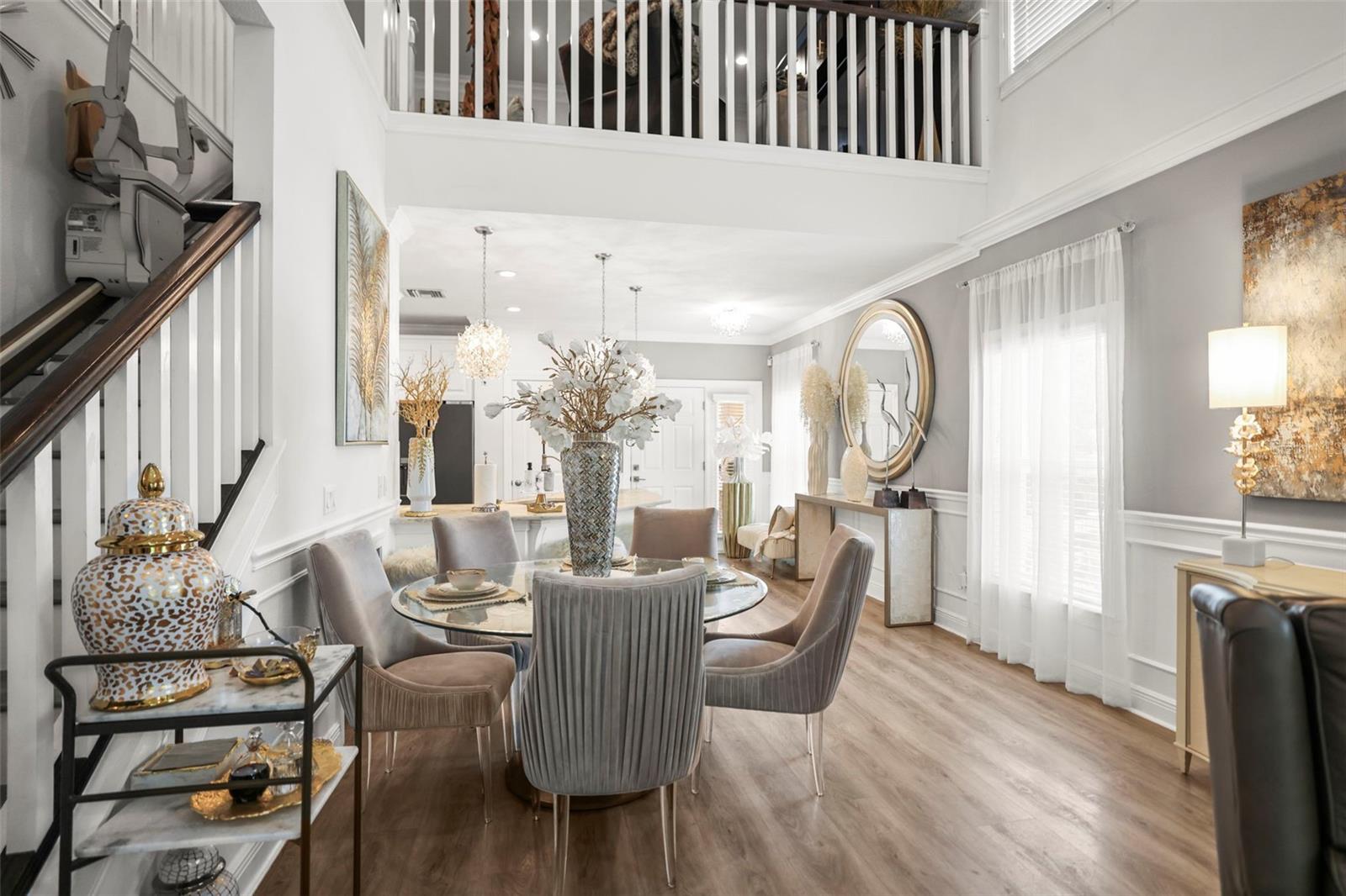 Upgraded staircase and open banisters