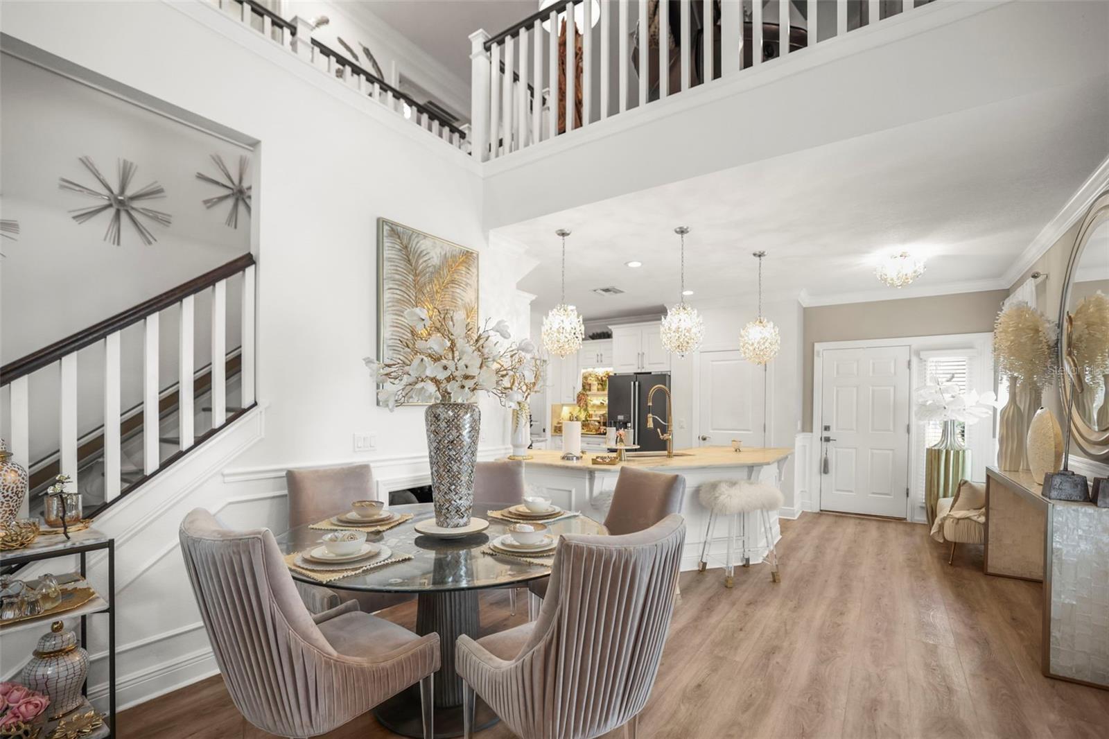 Upgraded staircase and open banisters
