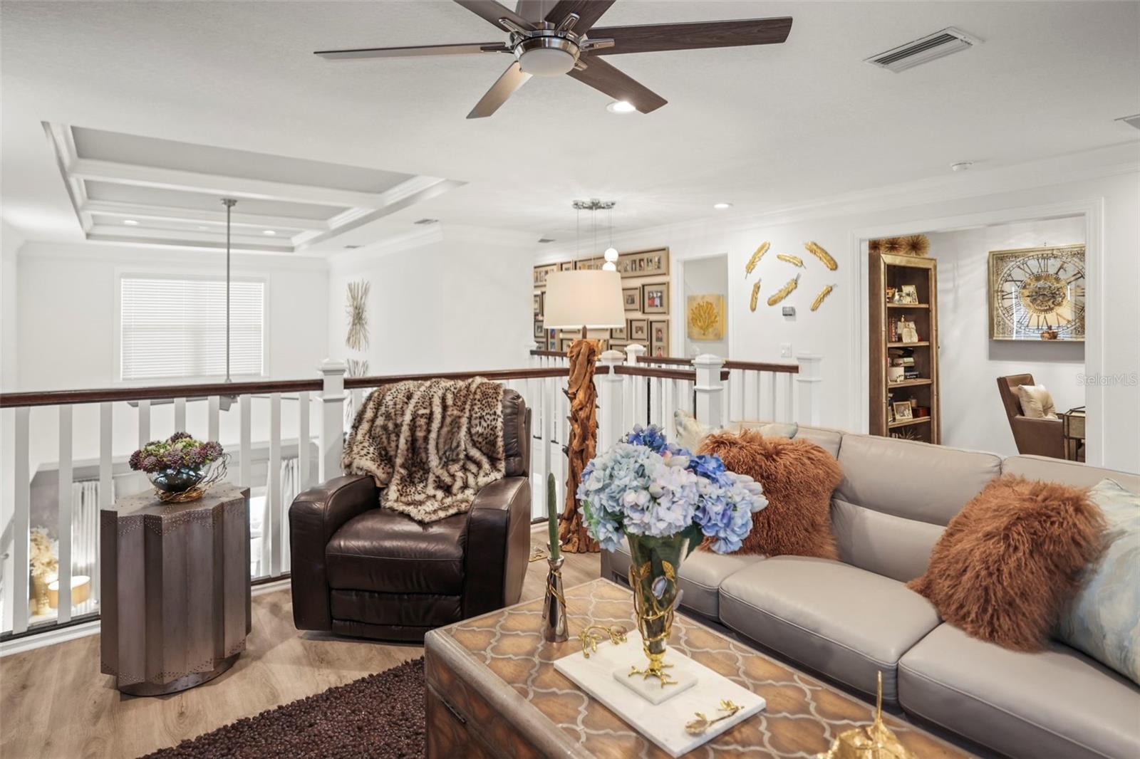 Plenty of room for furniture and fun in second story loft