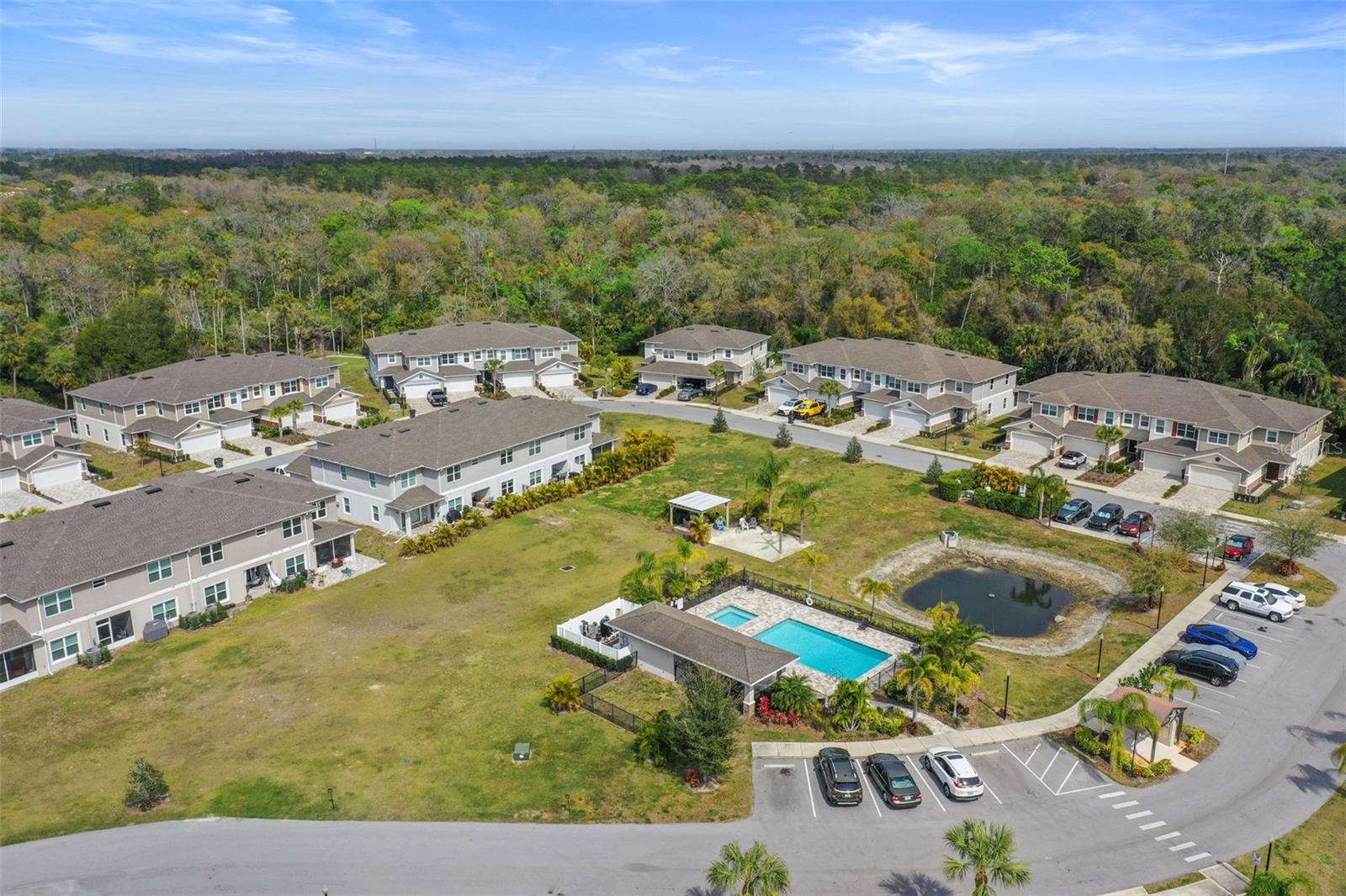 Aerial view of community