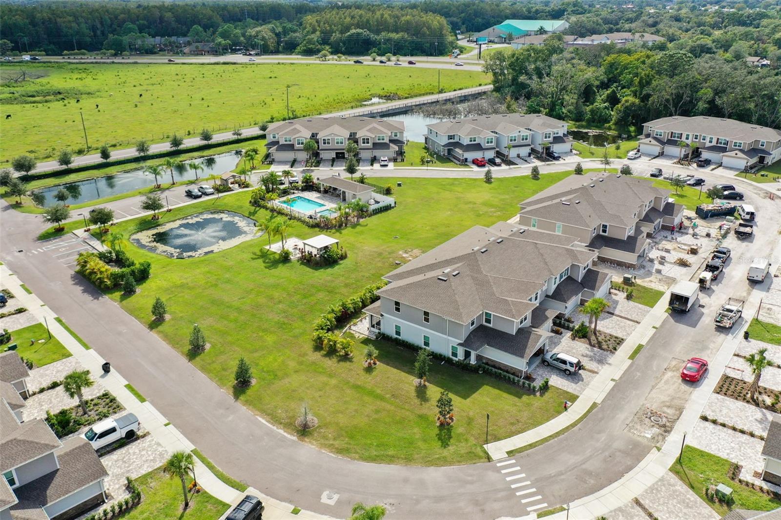 Aerial view of community