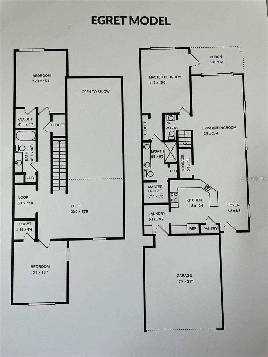 Floor plan of Egret model