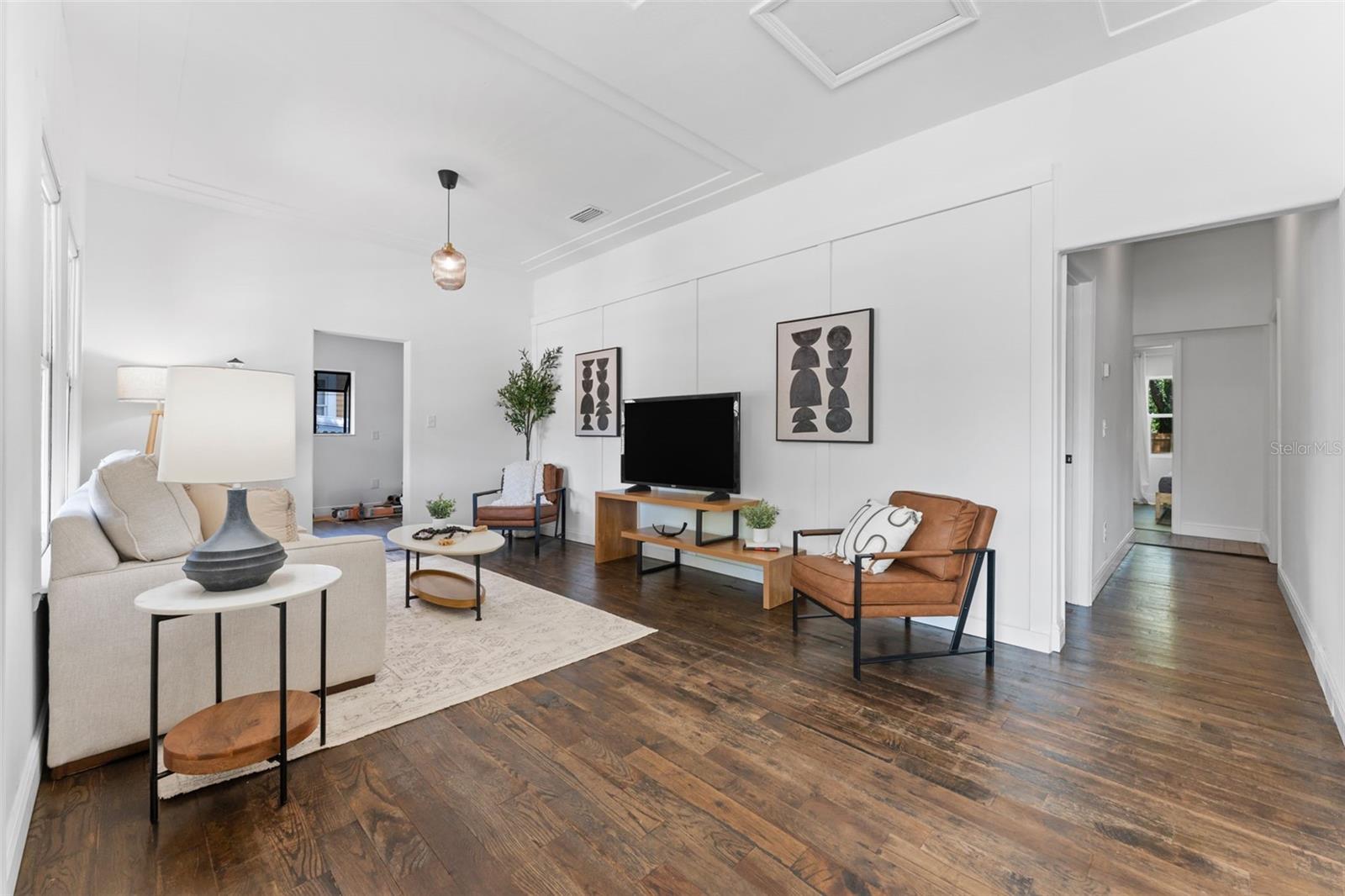 Step into your charming open concept living area