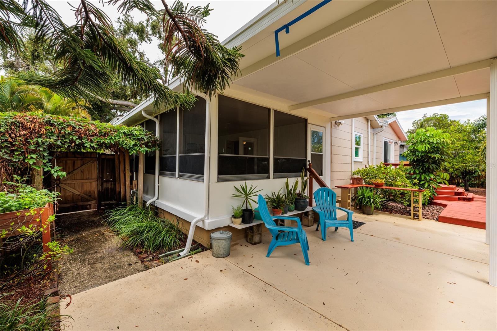 Back yard Carport