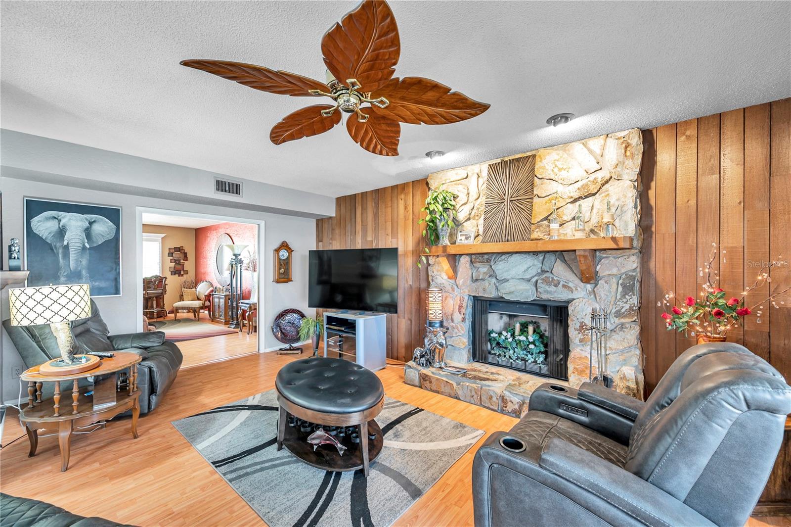 Family Room pocket door open