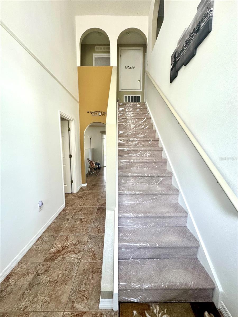 Entry Way with Vaulted Ceilings