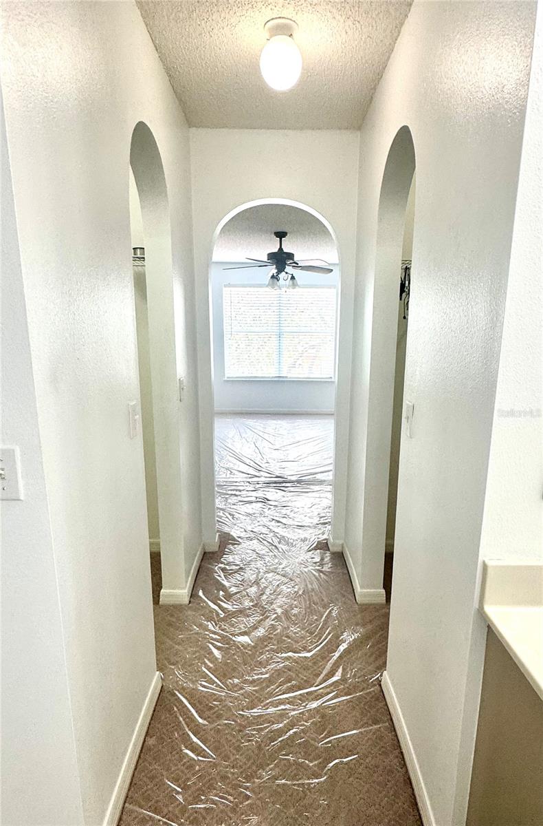 Hallway from Primary Bathroom to Bedroom