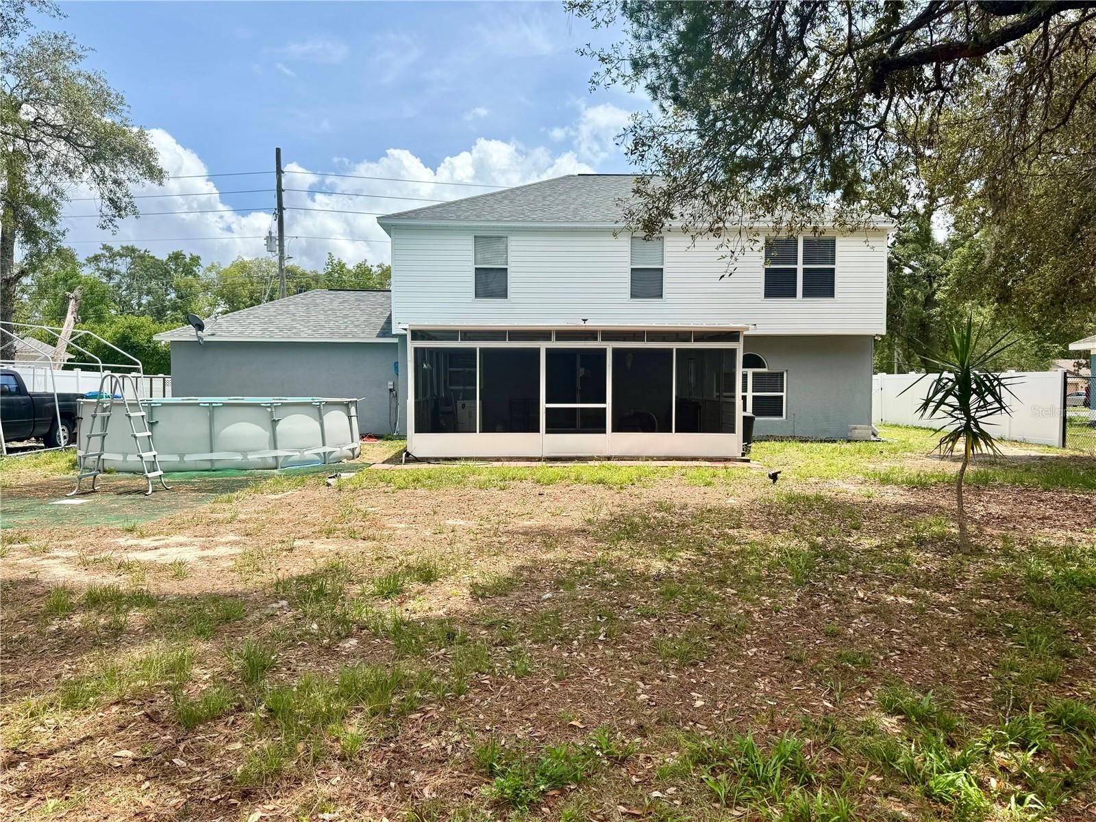 Nice fenced in back yard