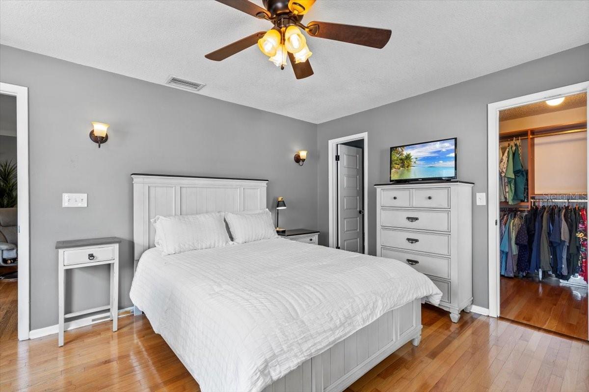 Primary with Walk in Closet door open