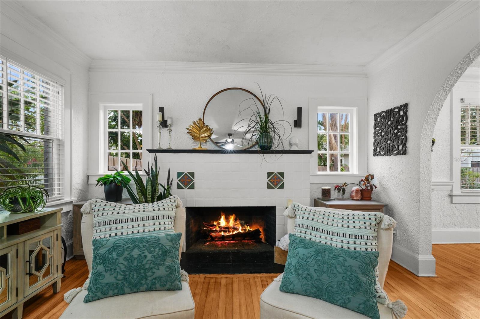 Cozy up to the fireplace in January and February