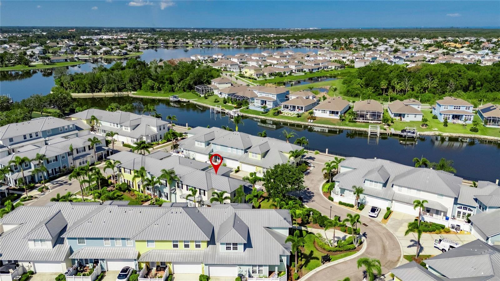 Community Lake and canal leads straight to Tampa Bay