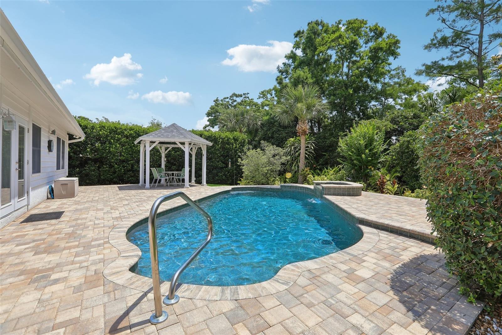 Gazebo and private back yard