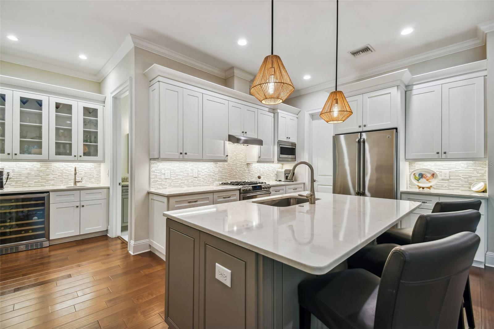 Bright, spacious kitchen with stainless steel appliances and plenty of cabinet space